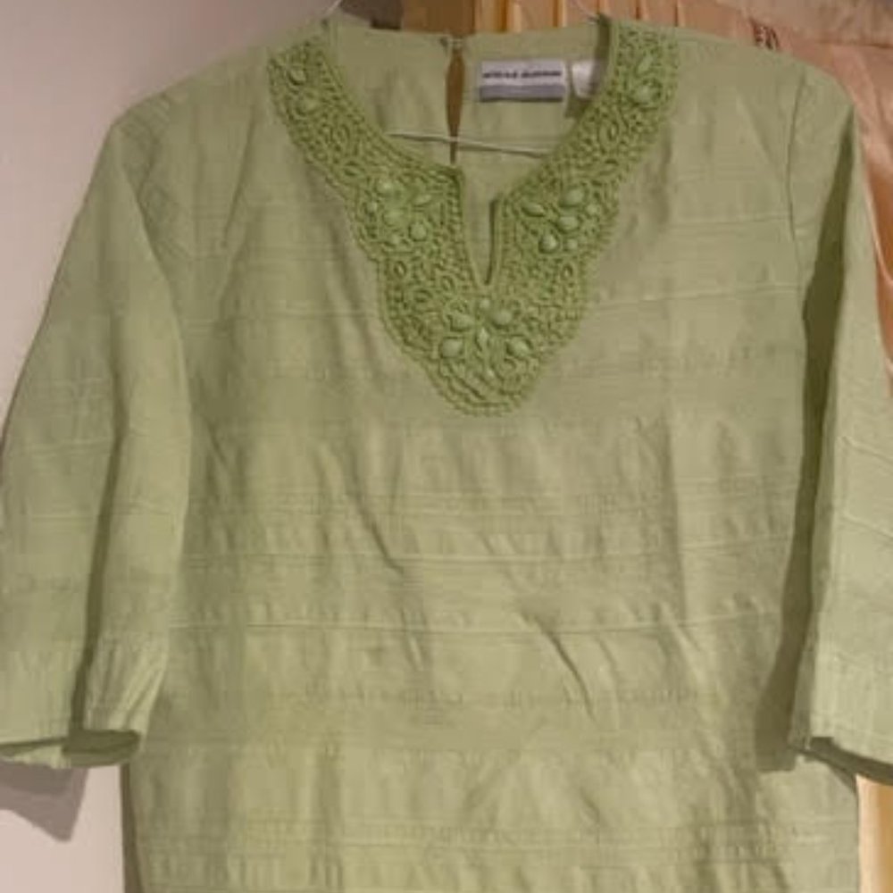 Alfred Dunner Lime Green Top